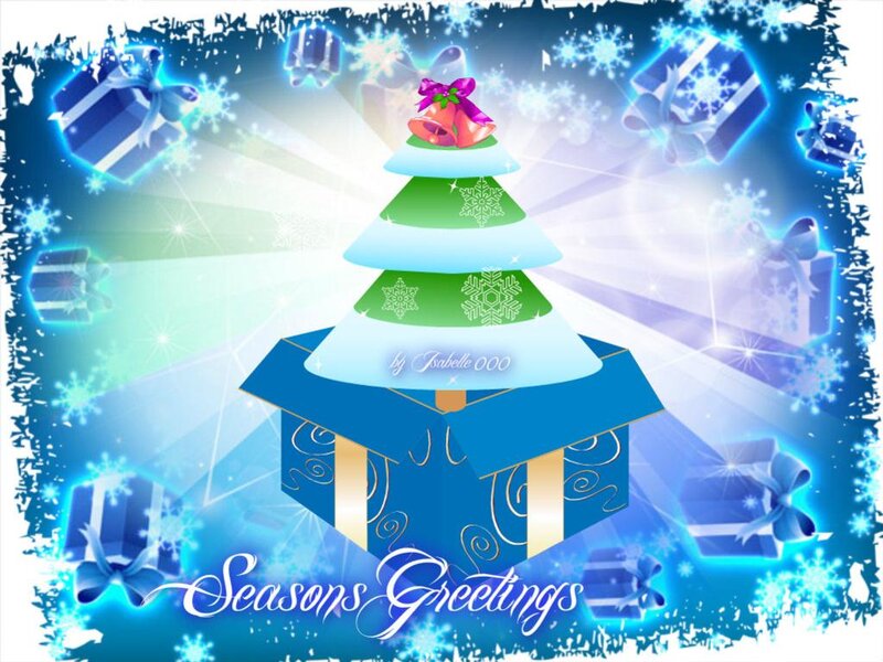 Christmas Tree in Gift Box — Blue