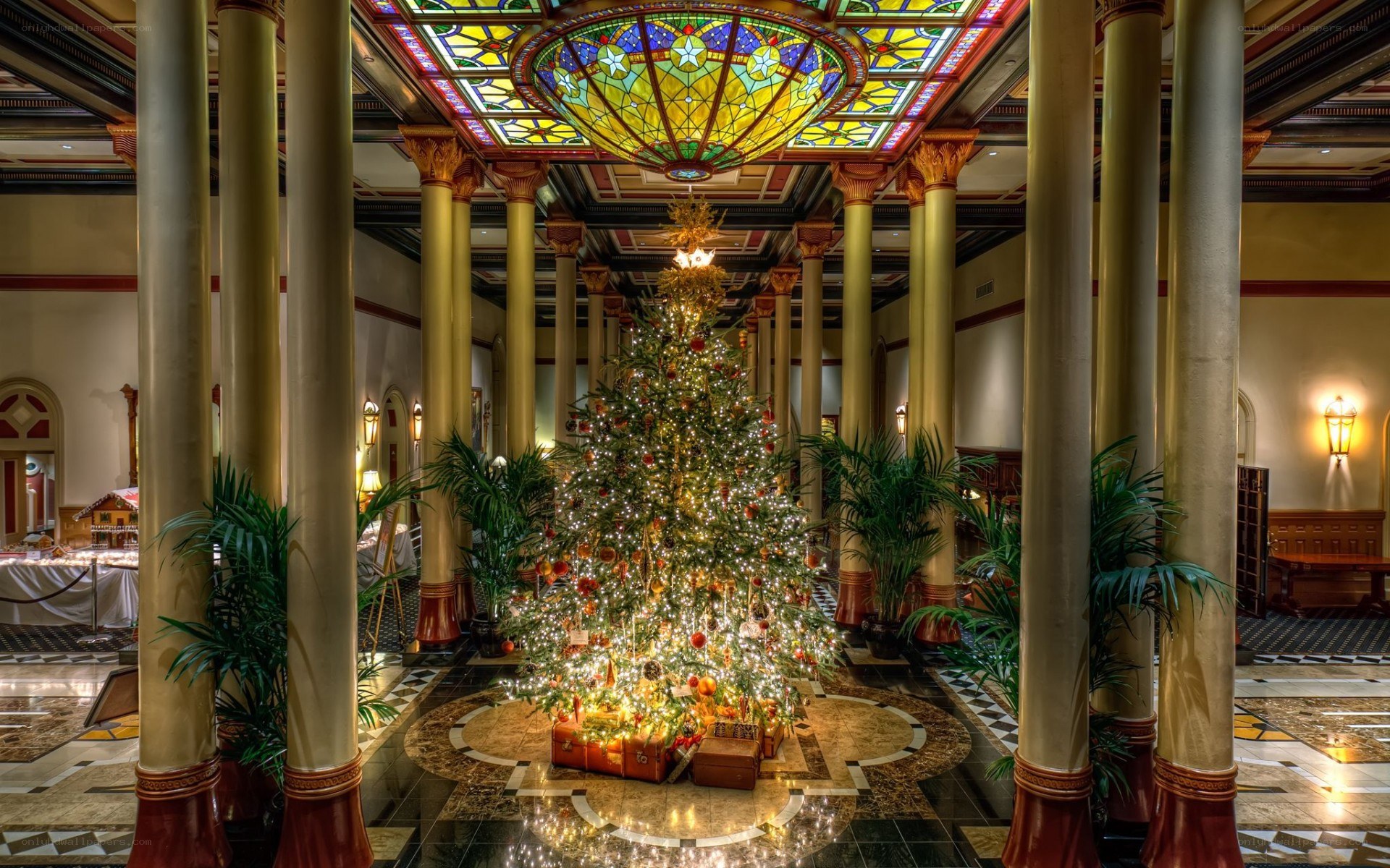Christmas tree in grand lobby