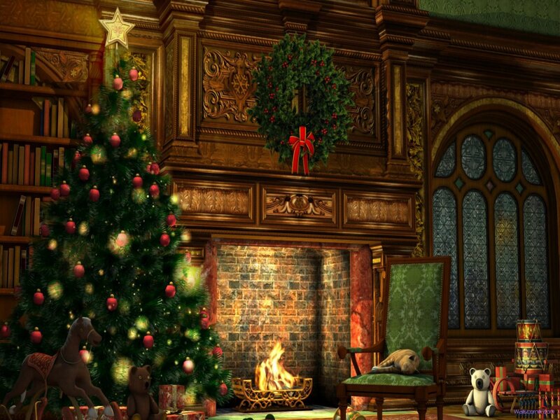 Christmas Tree in Library