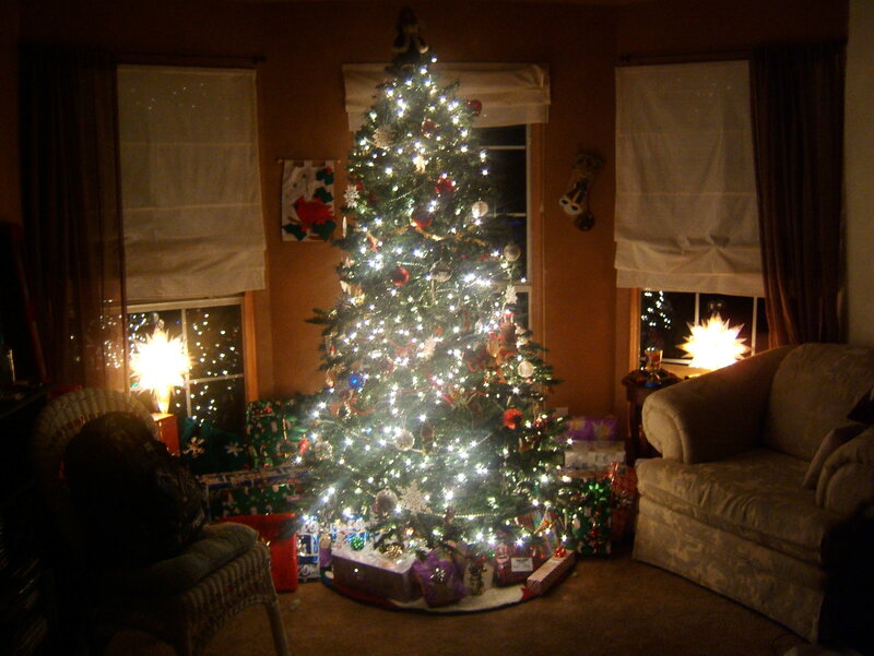 Christmas tree in living room