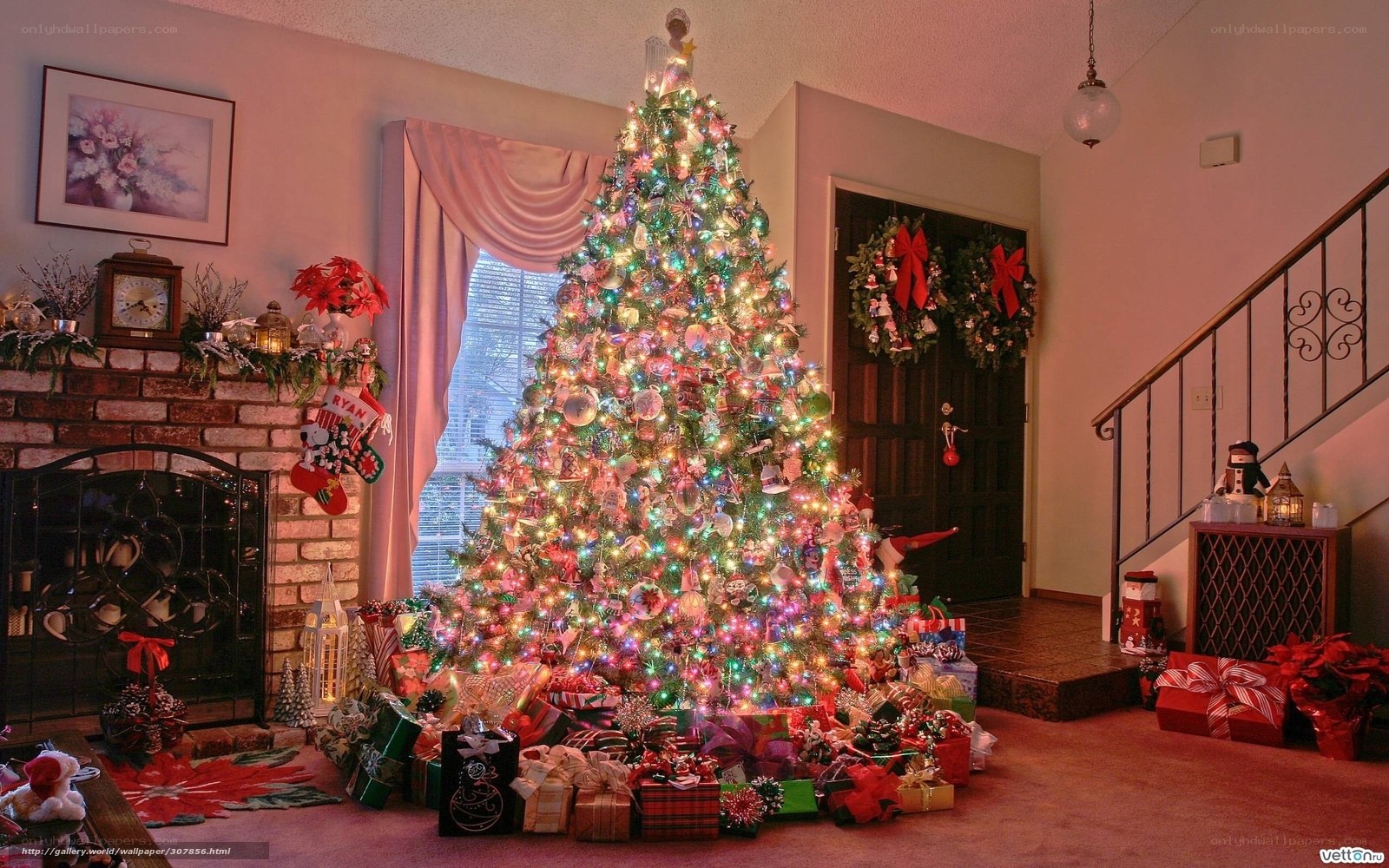 Christmas tree in living room