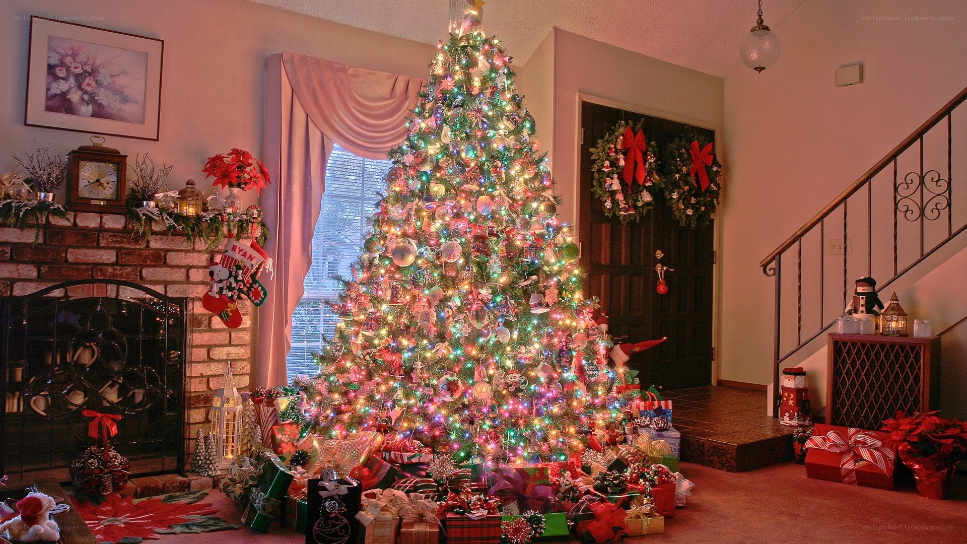 Christmas tree in living room