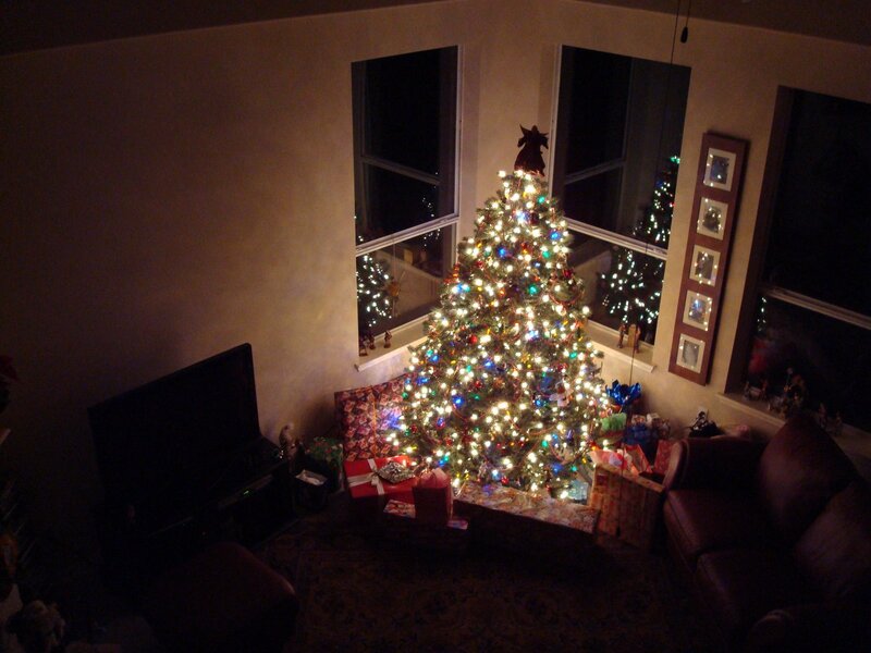 Christmas tree in living room