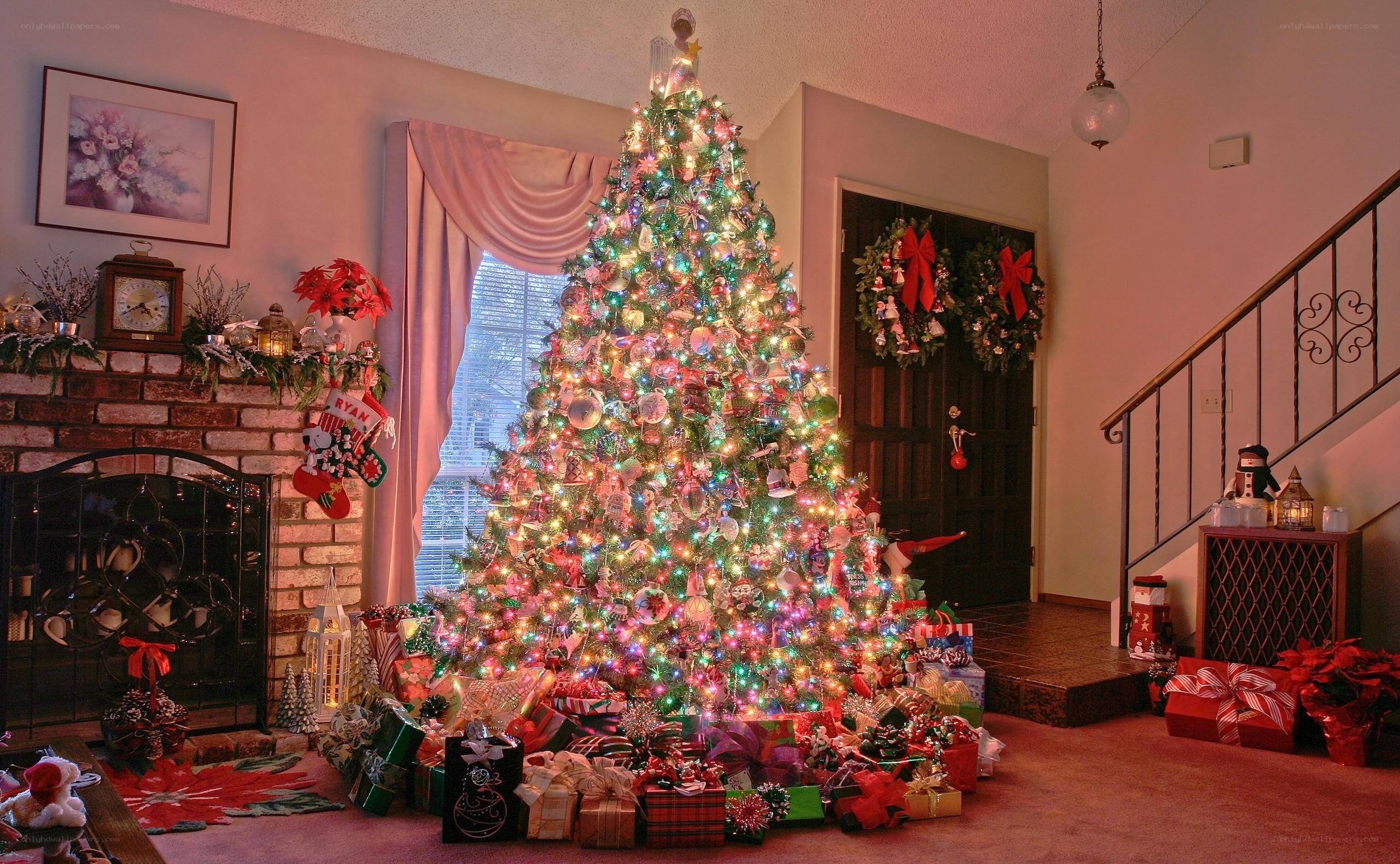 Christmas tree in living room