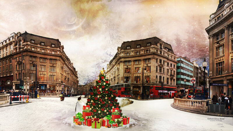 Christmas Tree in Oxford Circus