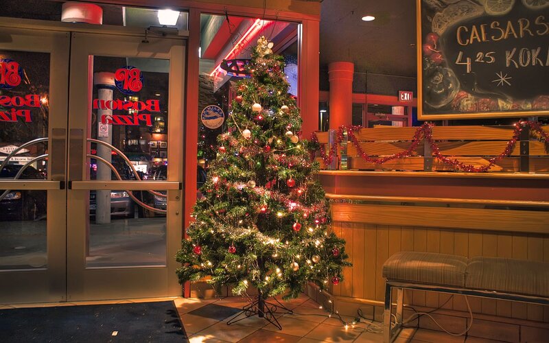 Christmas Tree in Restaurant