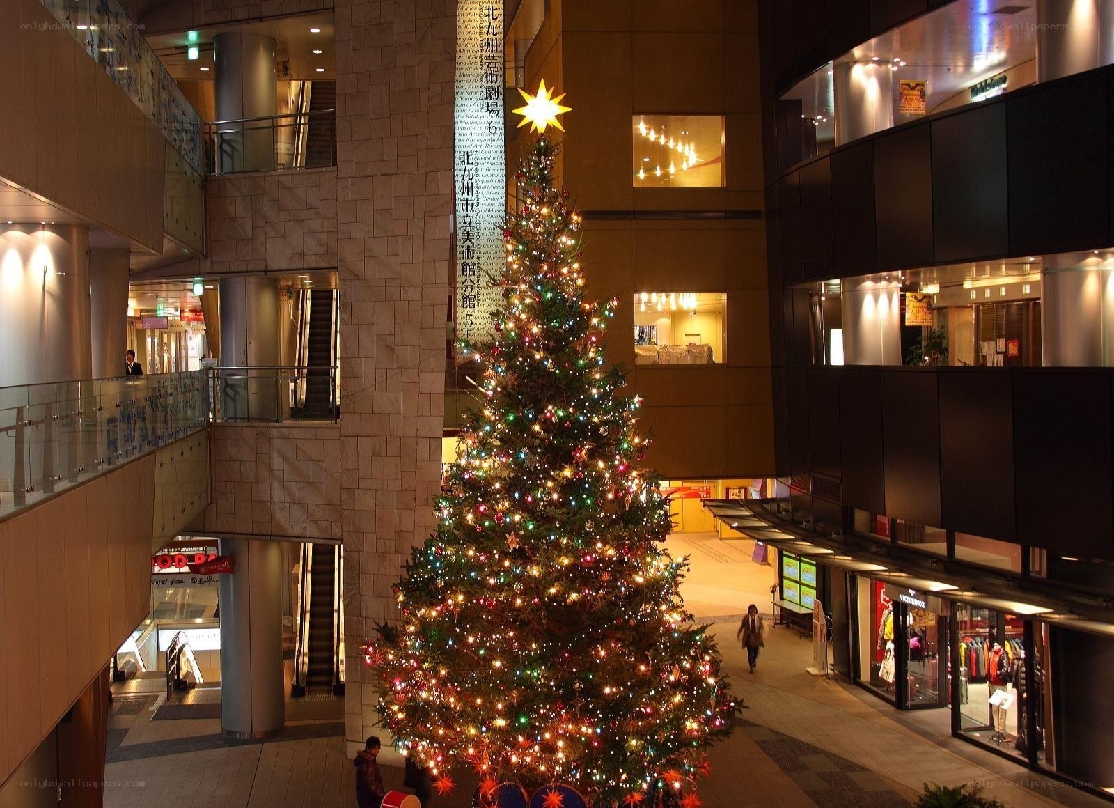 Christmas tree in shopping mall