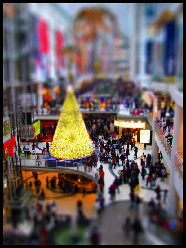 Christmas tree in shopping mall