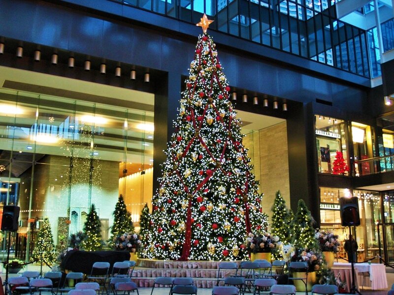 Christmas tree in shopping mall