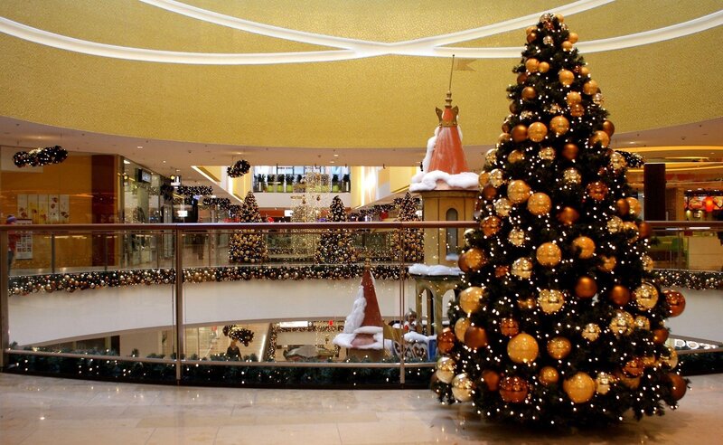 Christmas tree in shopping mall