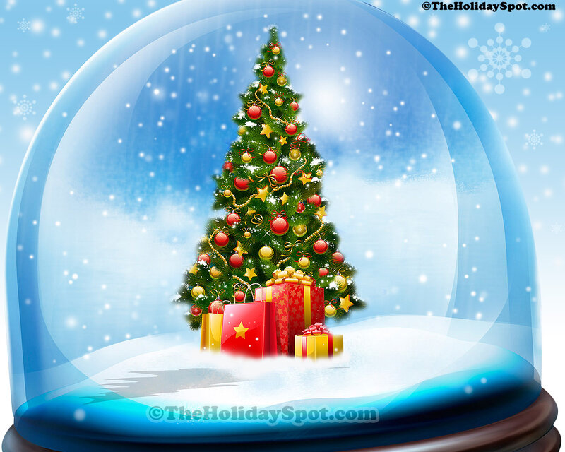 Christmas Tree in Snow Globe