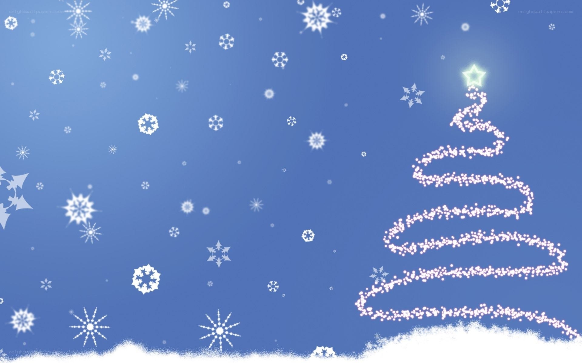 Christmas tree in snow