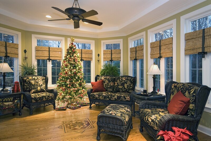 Christmas Tree in Sunroom