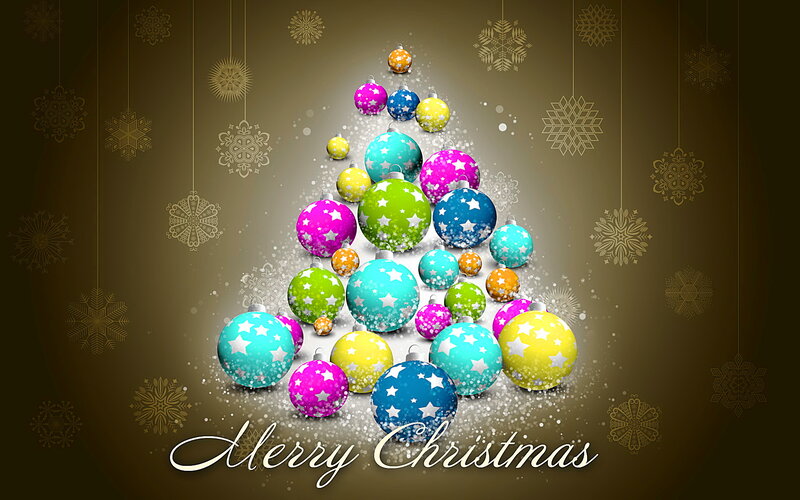 Christmas Tree Made of Ornaments