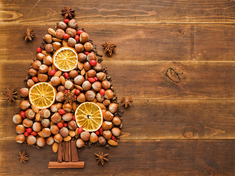Christmas Tree Made of Spices — Brown