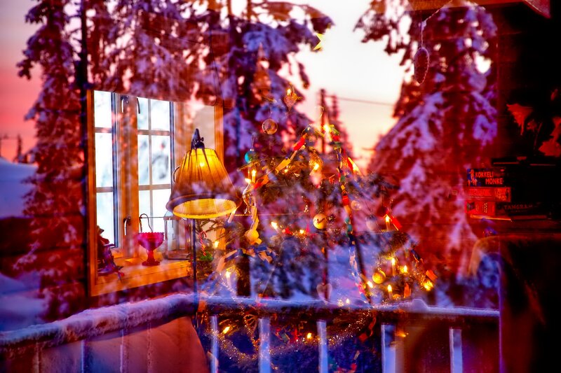 Christmas Tree on Porch