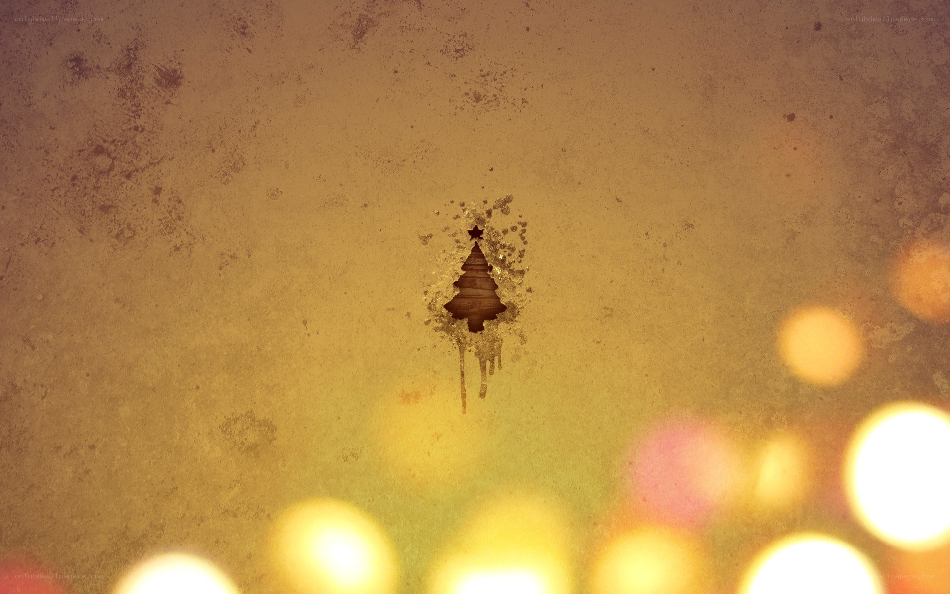 Christmas tree on textured background