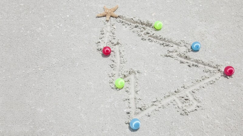 Christmas tree on the beach