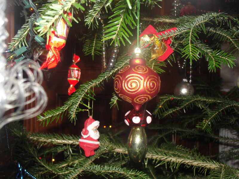 Christmas Tree Ornaments — Green, Festive, Night