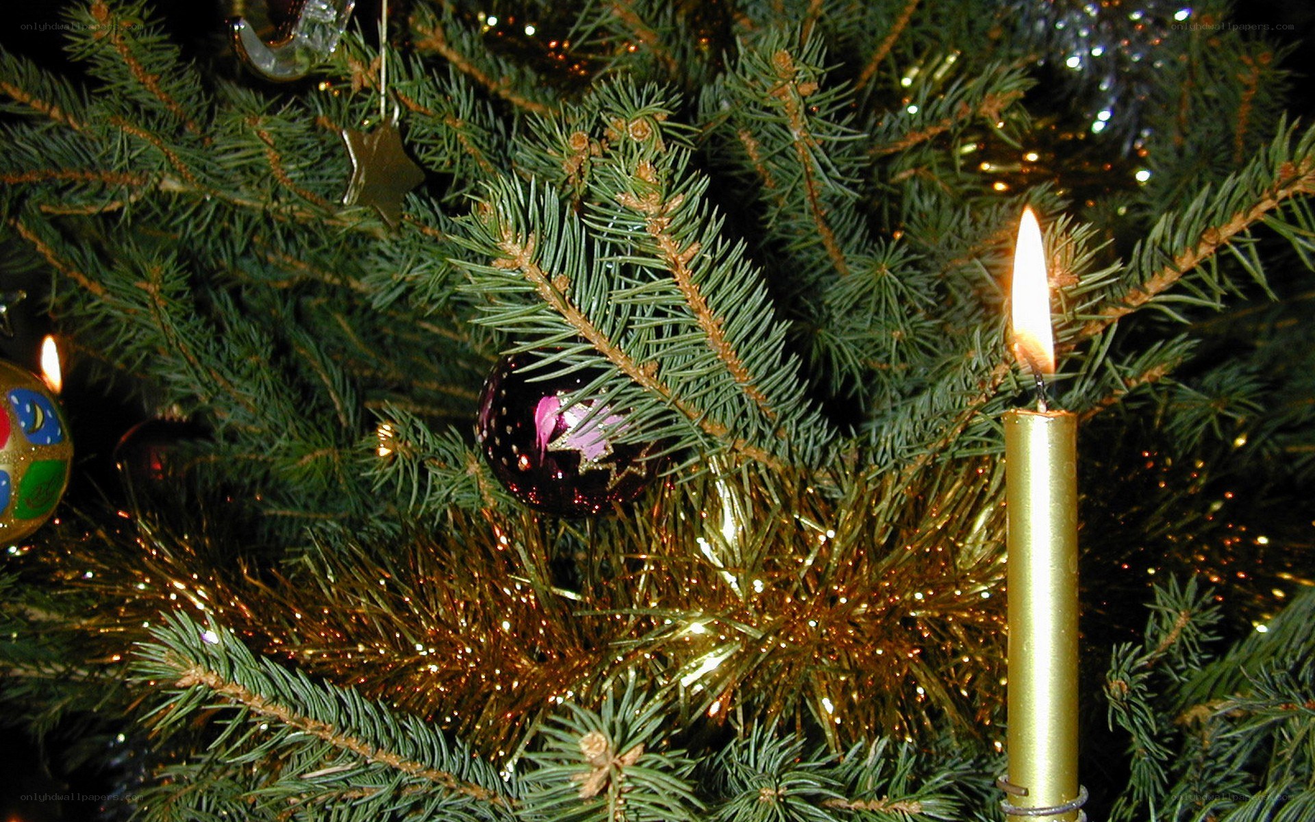 Christmas tree with candles