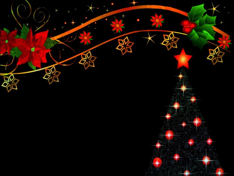 Christmas Tree with Decorations — Black