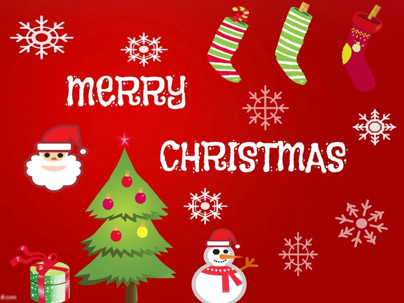 Christmas Tree with Decorations — Red