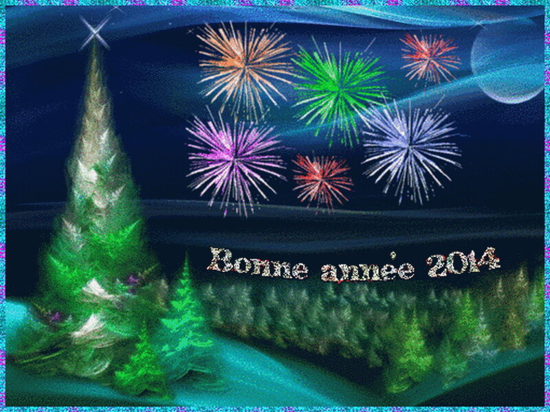 Christmas Tree with Fireworks