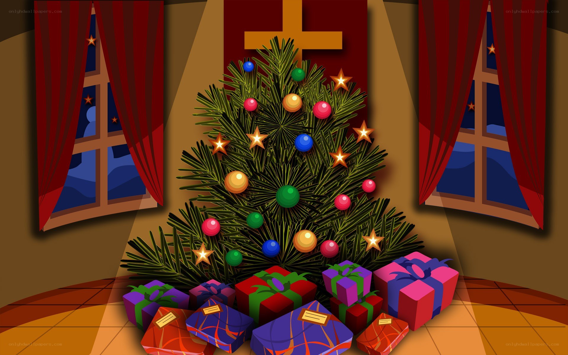 Christmas tree with gifts