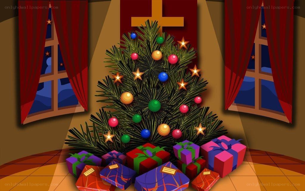 Christmas tree with gifts