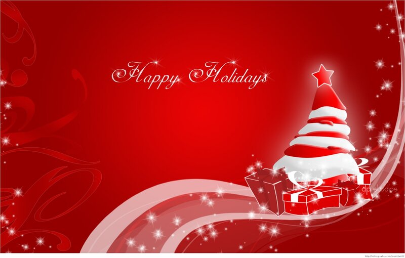 Christmas Tree with Gifts — Red, Festive, Winter, Digital Art