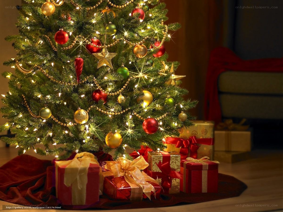 Christmas tree with gifts