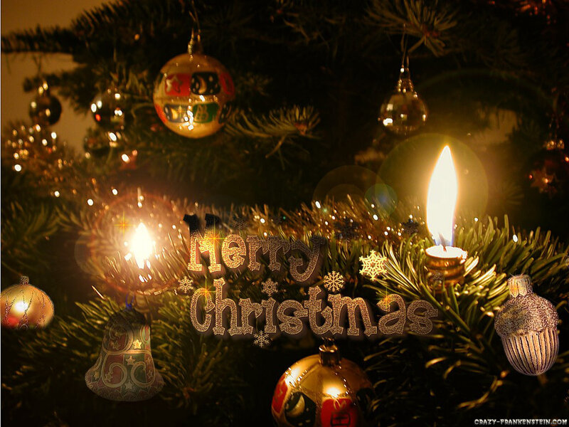 Christmas Tree with Ornaments — Green, Festive, Night
