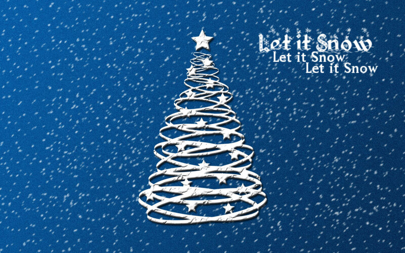 Christmas tree with snow
