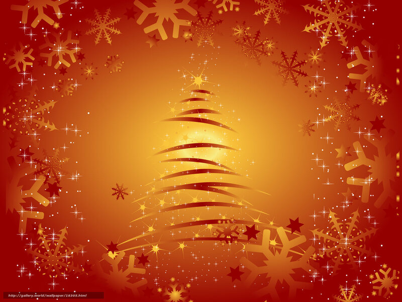Christmas tree with snowflakes