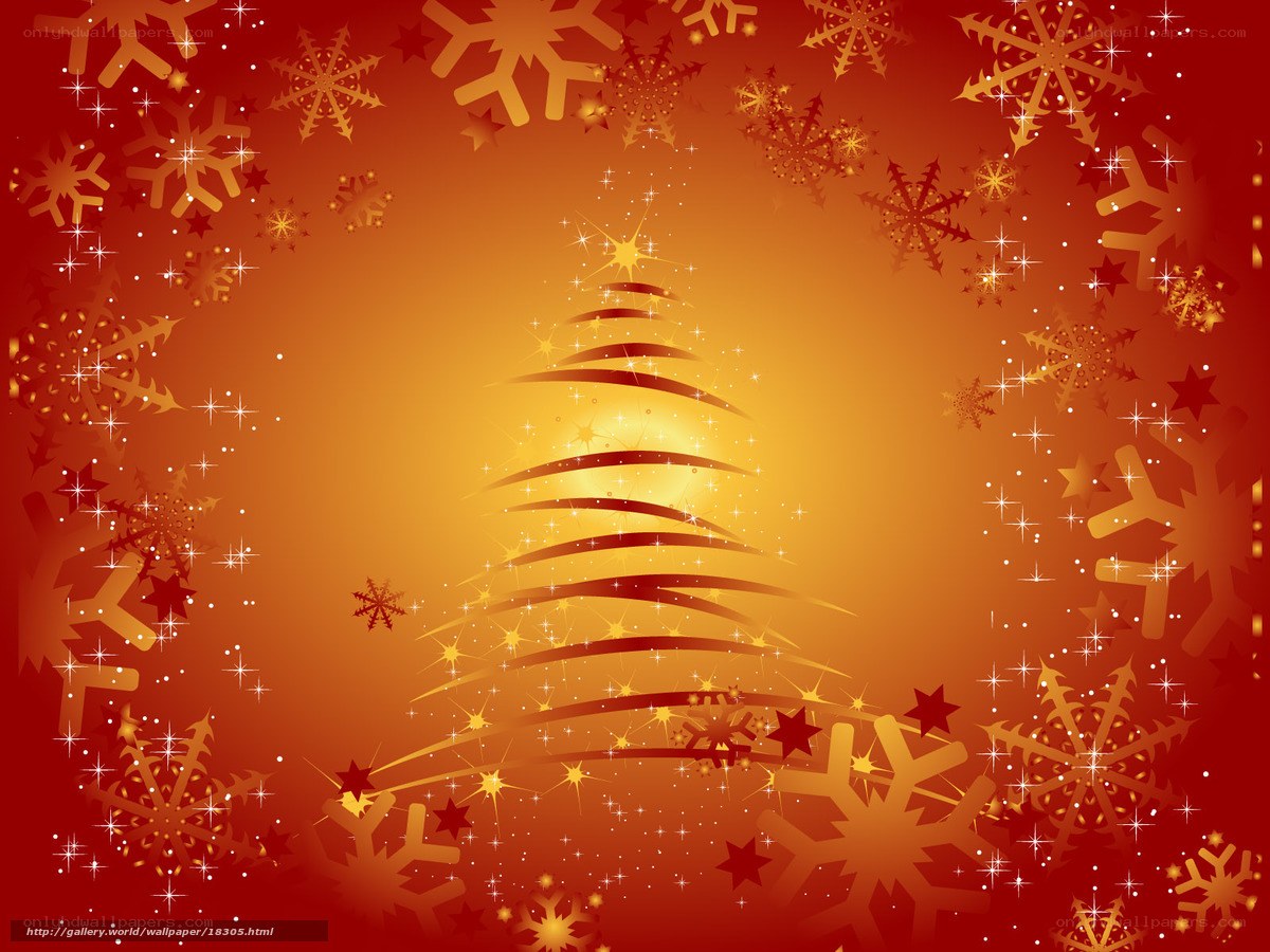 Christmas tree with snowflakes