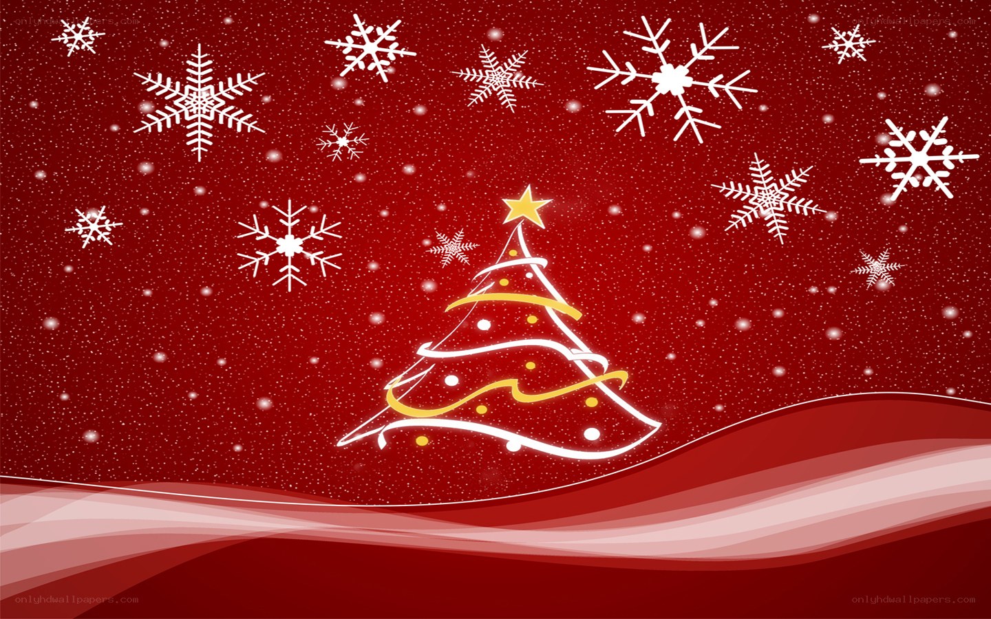 Christmas tree with snowflakes