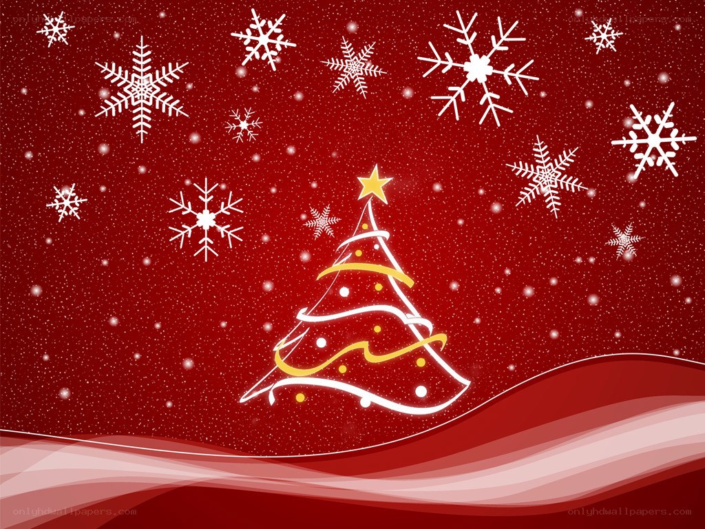 Christmas tree with snowflakes