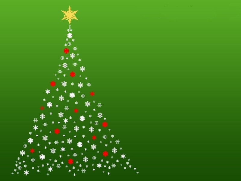 Christmas tree with snowflakes