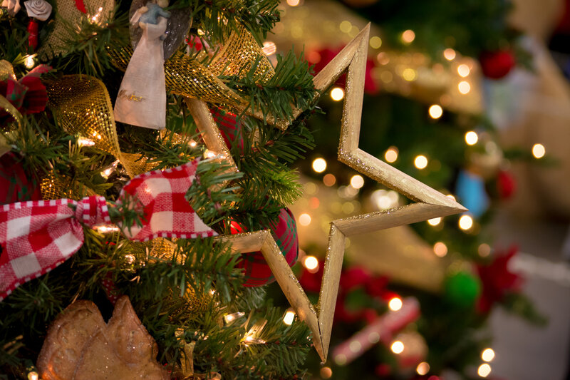 Christmas Tree with Star — Green