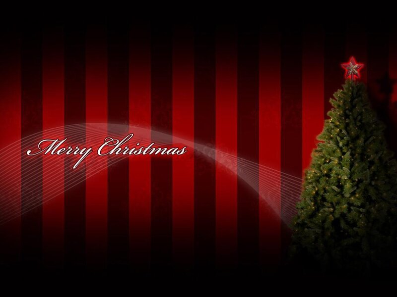 Christmas Tree with Star — Red