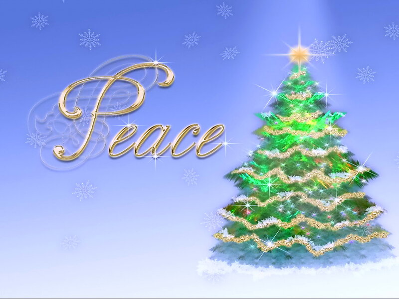 Christmas Tree with Text — Green