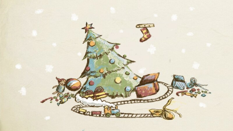Christmas Tree with Toys — Green