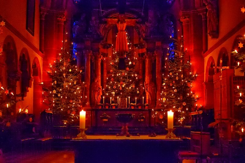 Christmas Trees in Church