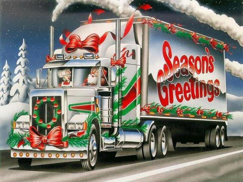 Christmas truck with Santa