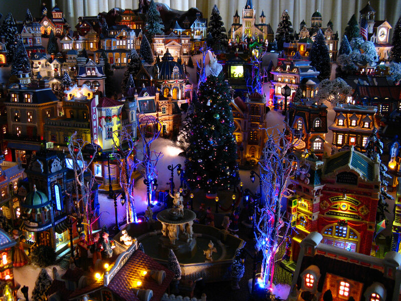 Christmas Village Display — Red
