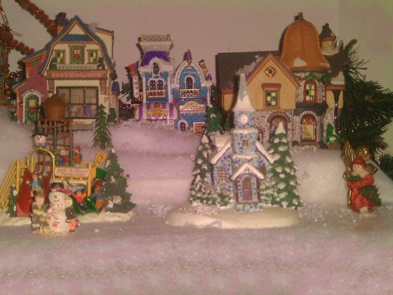 Christmas Village Display — White