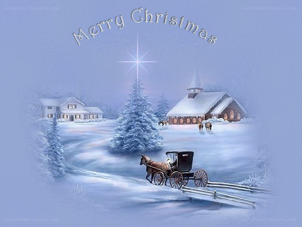 Christmas village scene