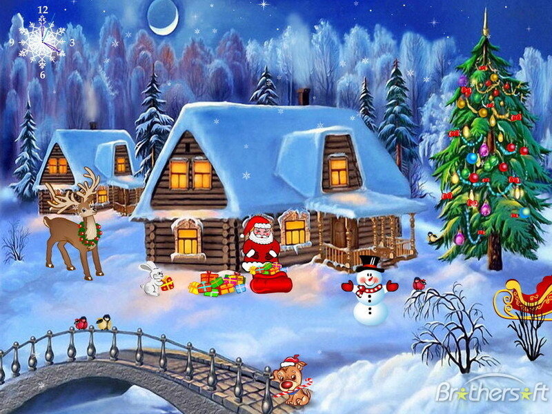 Christmas village scene