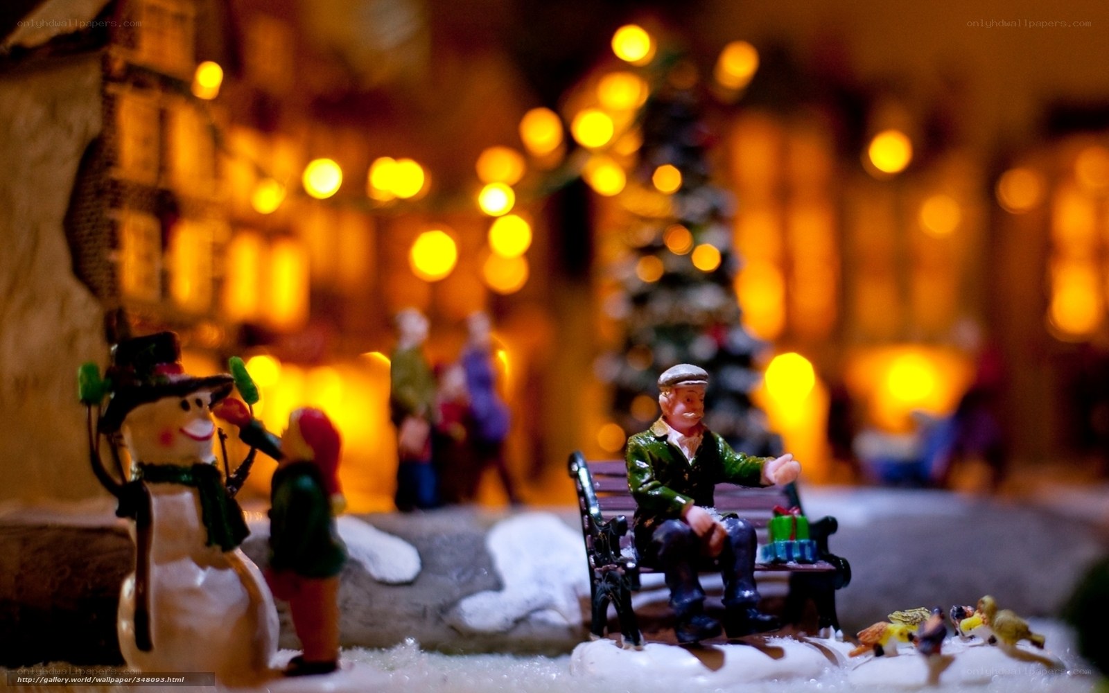 Christmas village scene