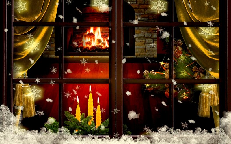 Christmas Window Display — Red